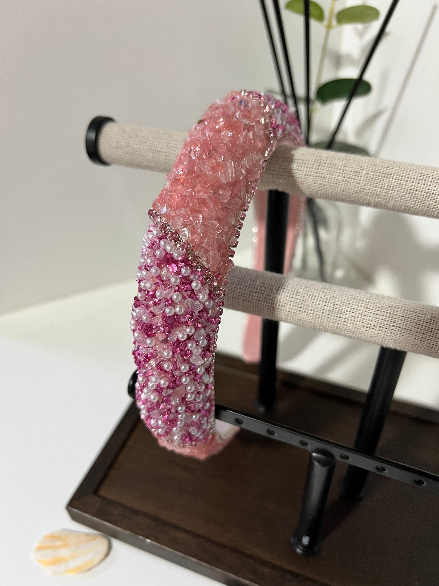 Diadema con cristales y piedras 02719