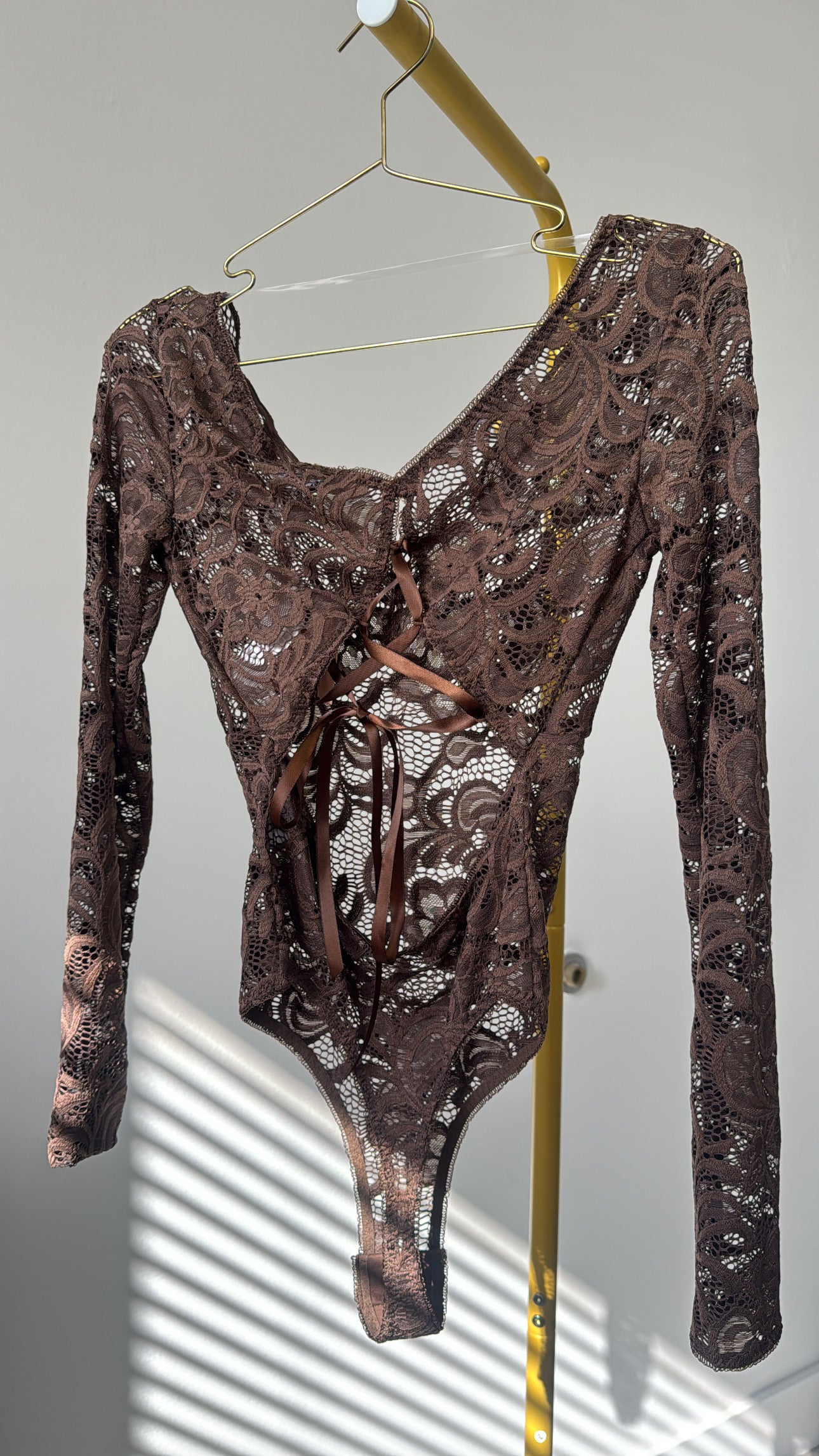 Body encaje marron