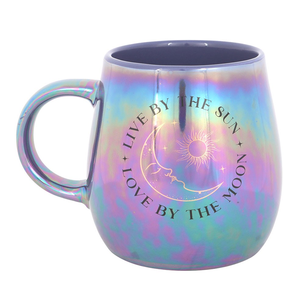Taza Mug Tornasol Vive bajo el Sol, Ama bajo la Luna