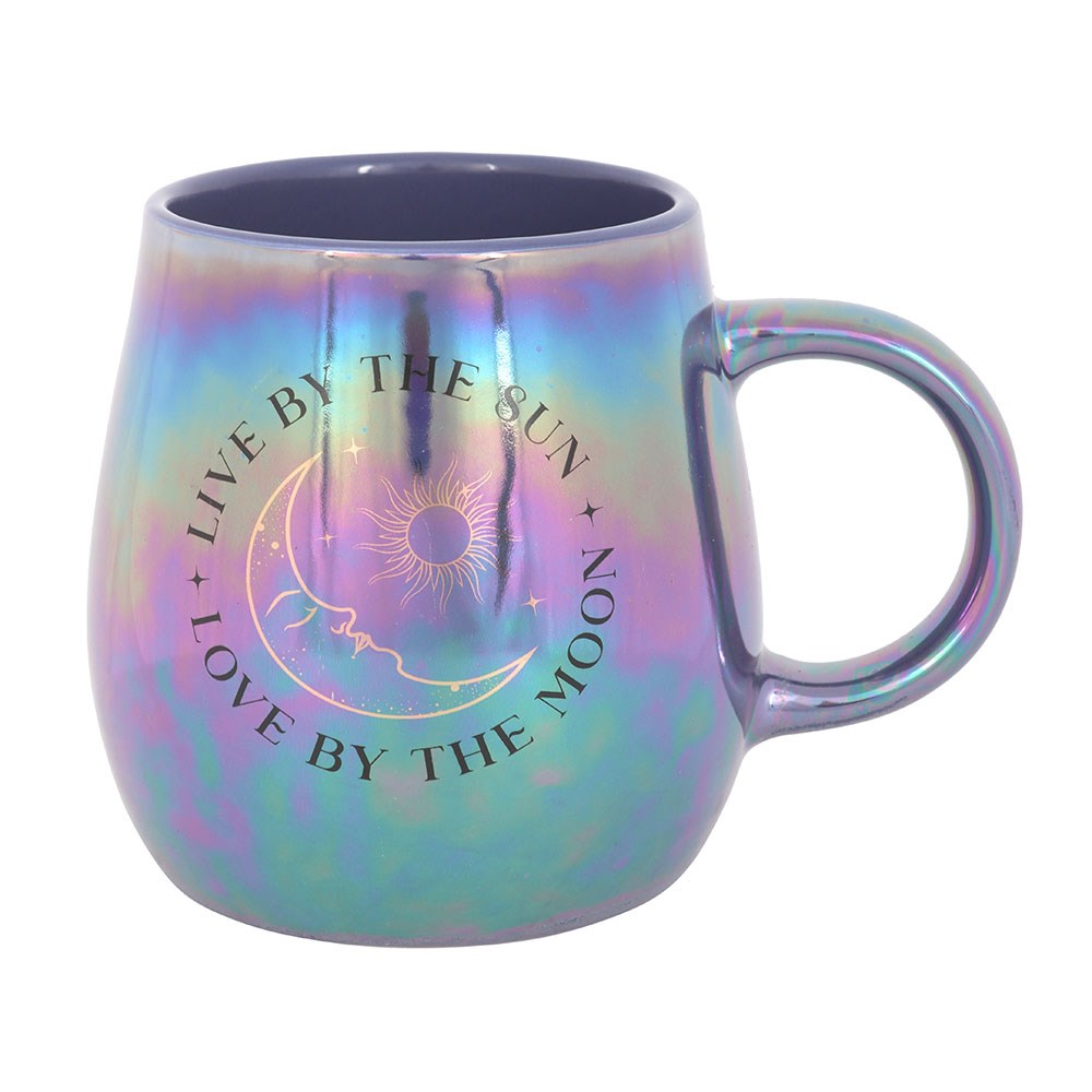Taza Mug Tornasol Vive bajo el Sol, Ama bajo la Luna