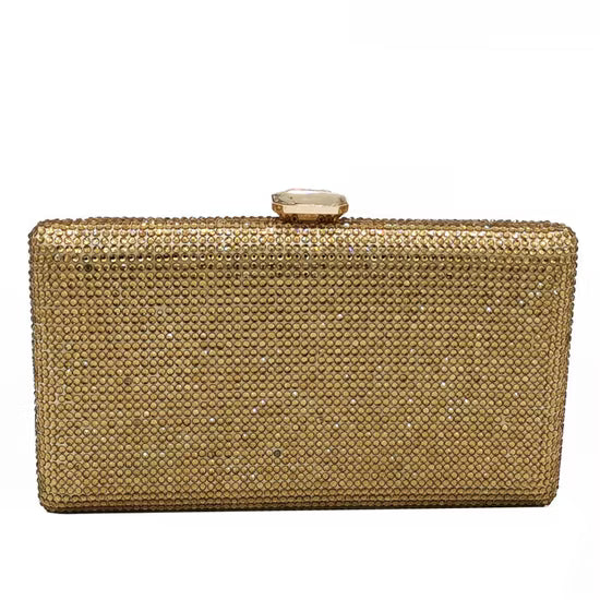 Cartera Dorada Rectangular
