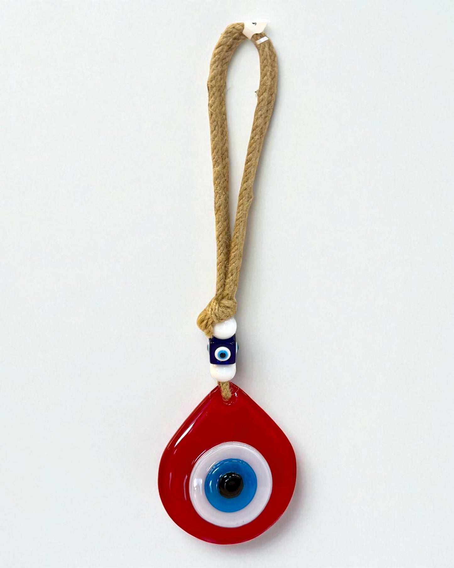 COLGANTE SEMIREDONDO PEQUEÑO ROJO CON OJO TURCO