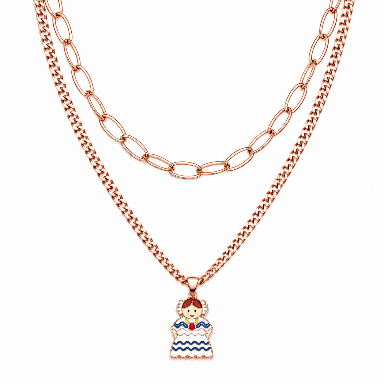 COLLAR LA POLLERA ROSE GOLD