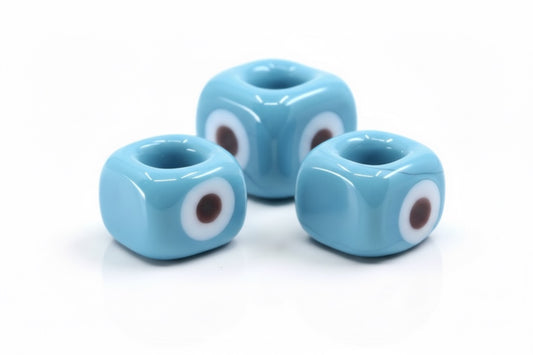 Cubo chato turquesa ojo turco colores varios