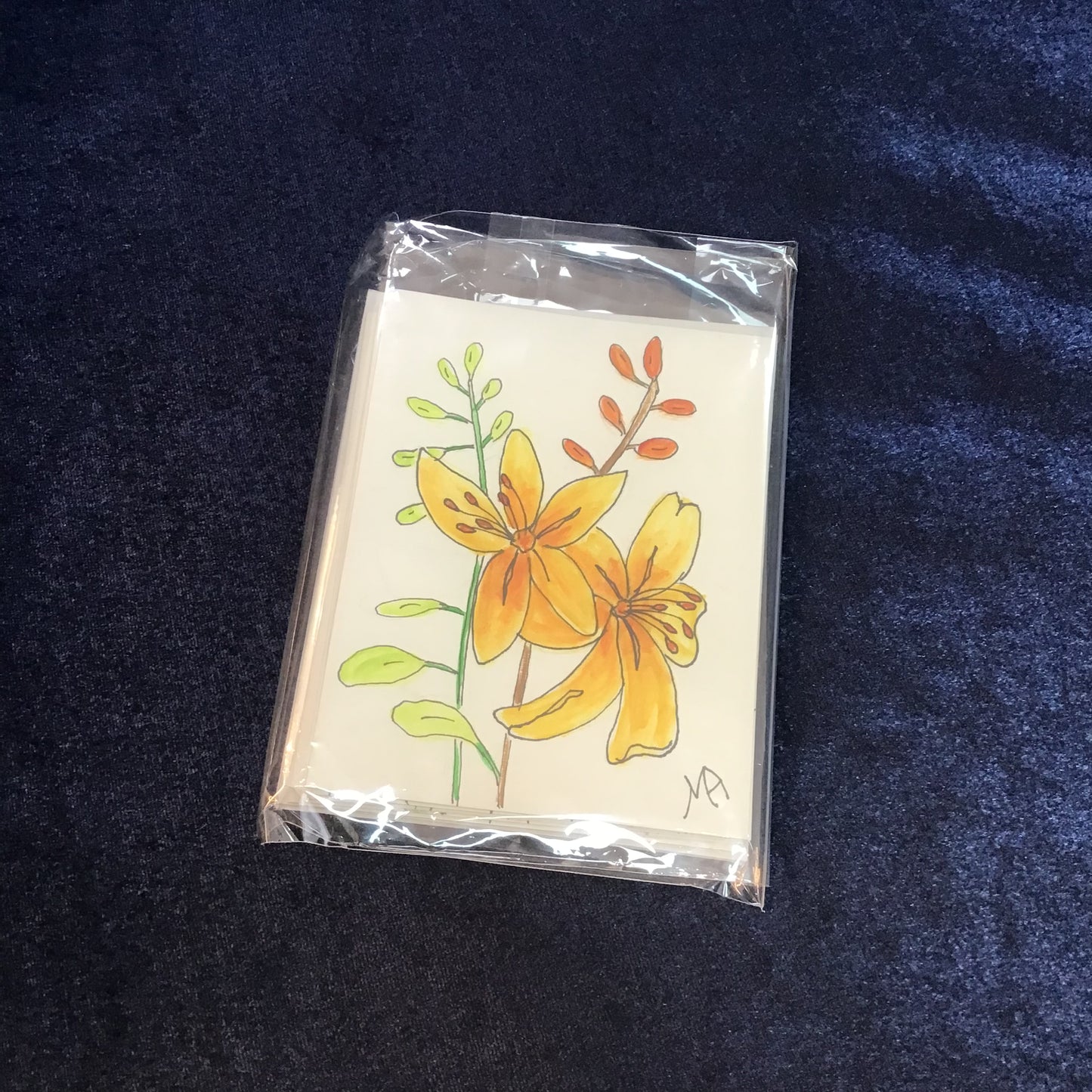 Tarjetas de agradecimiento pintadas a mano