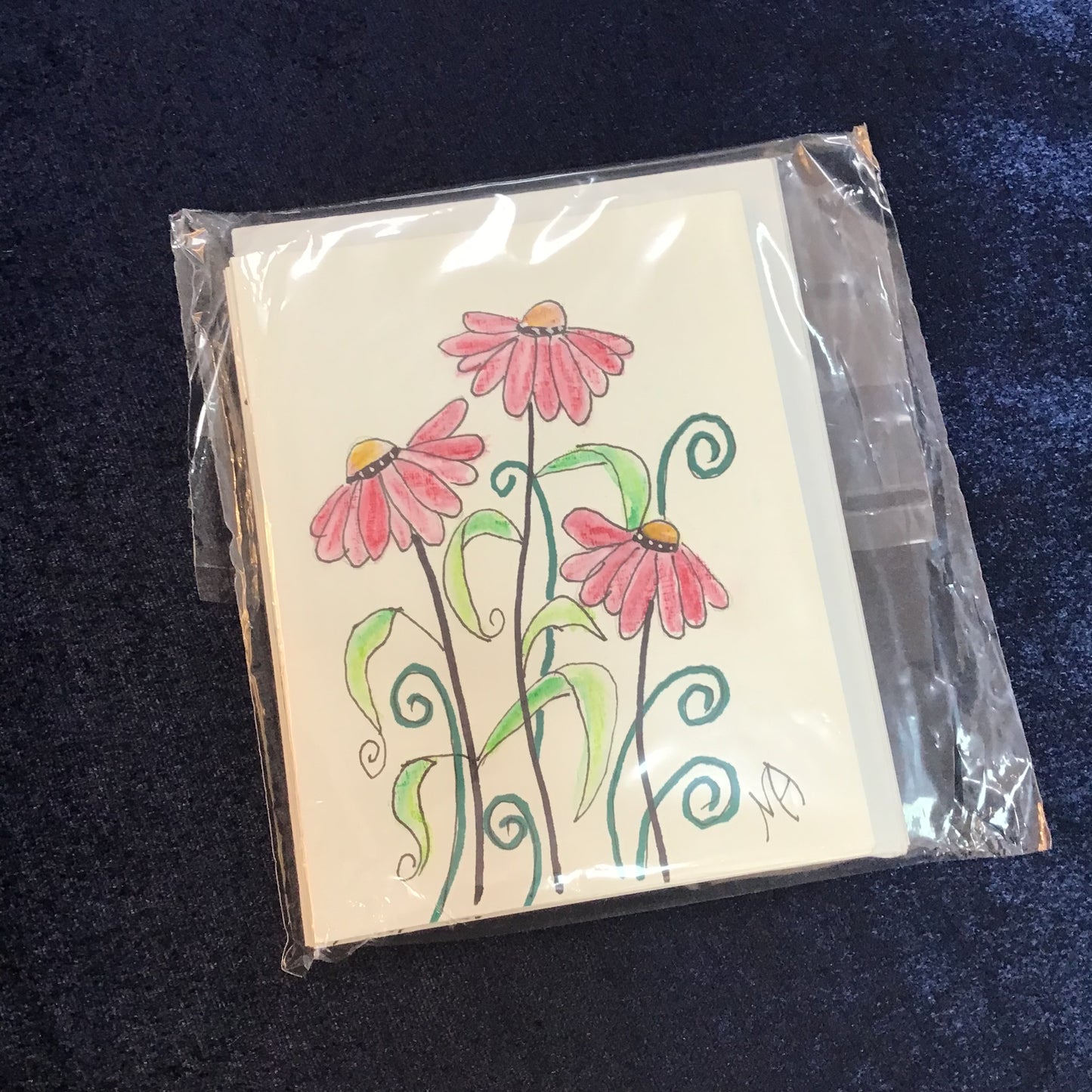Tarjetas de agradecimiento pintadas a mano