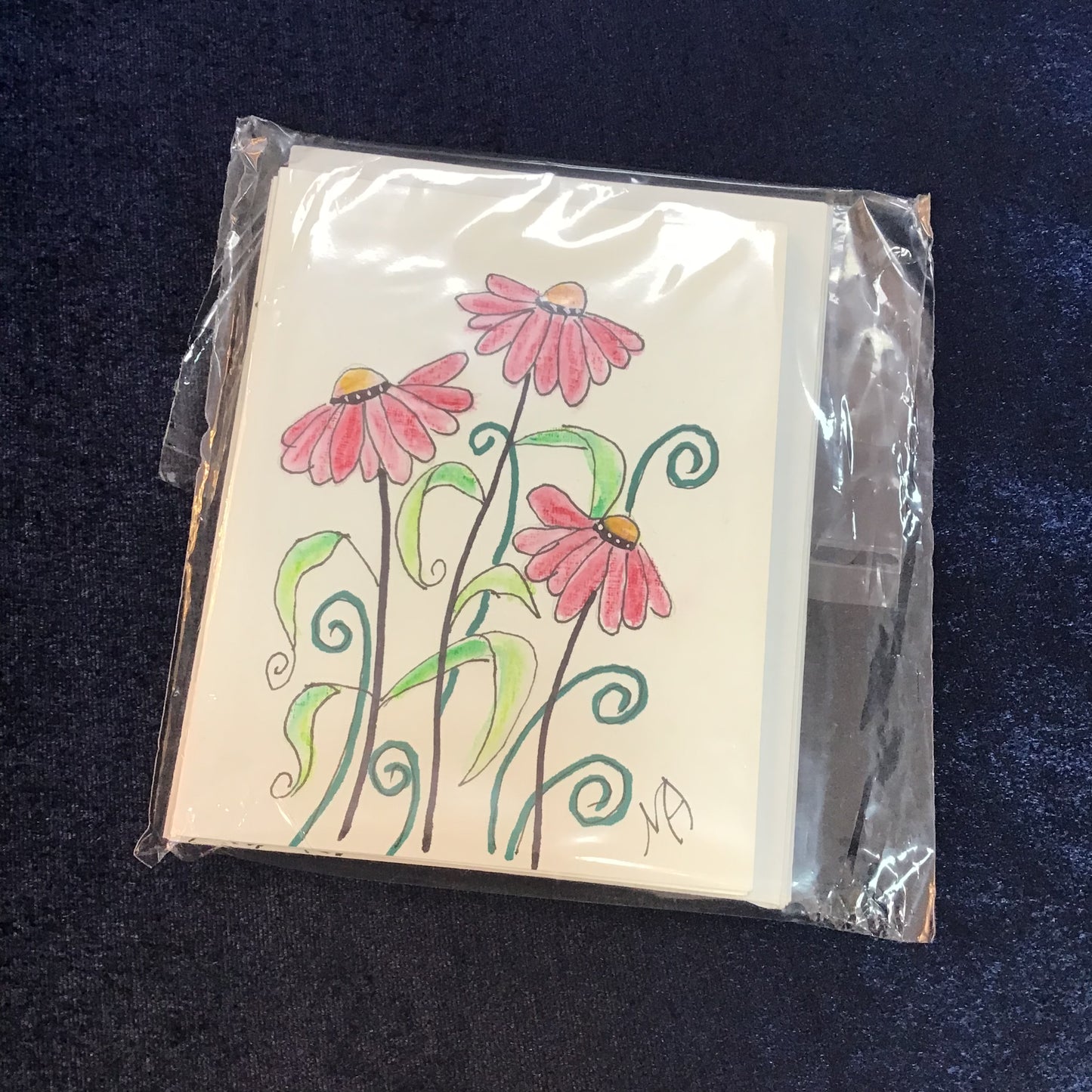 Tarjetas de agradecimiento pintadas a mano
