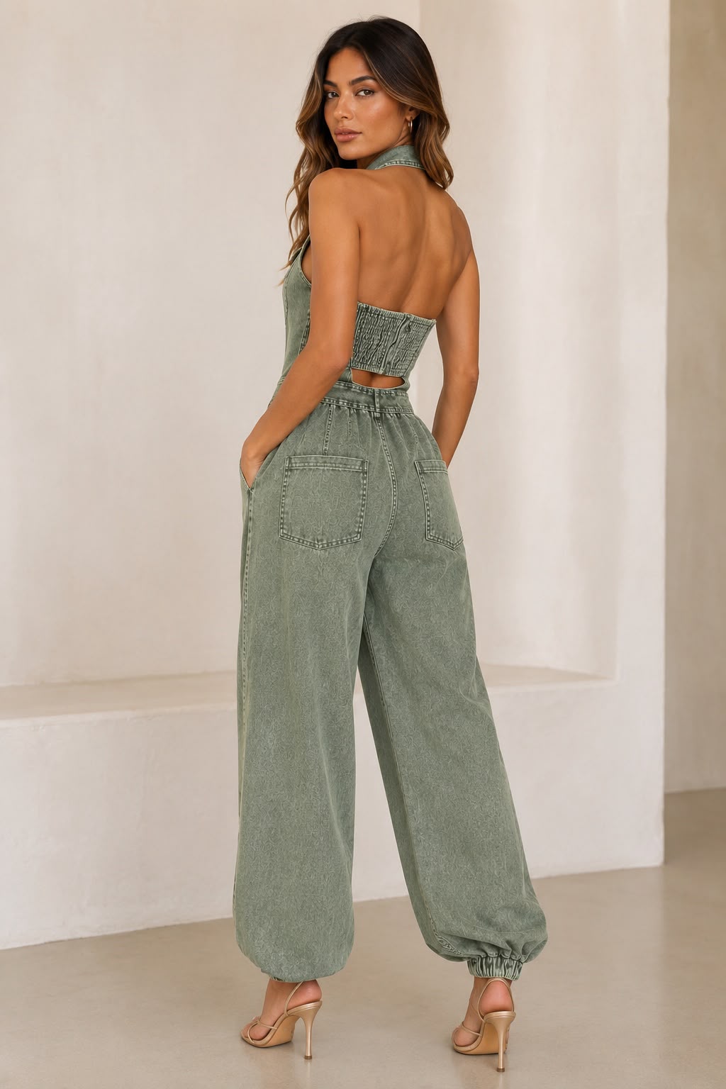 Jumsuit demin verde