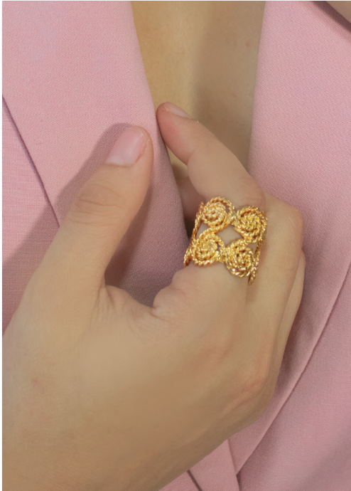 Anillo grueso en espirales