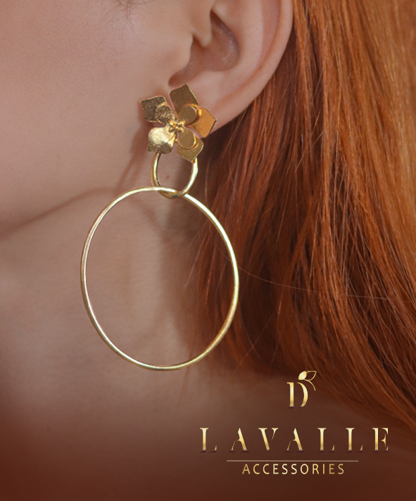 Aretes de argollas en bronce