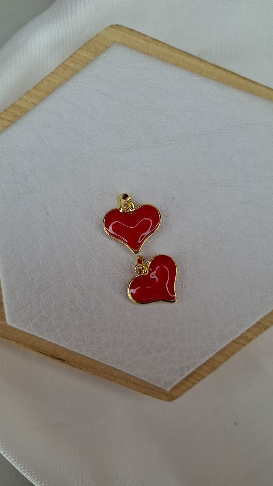 DIJE CORAZON ROJO ESMALTADO