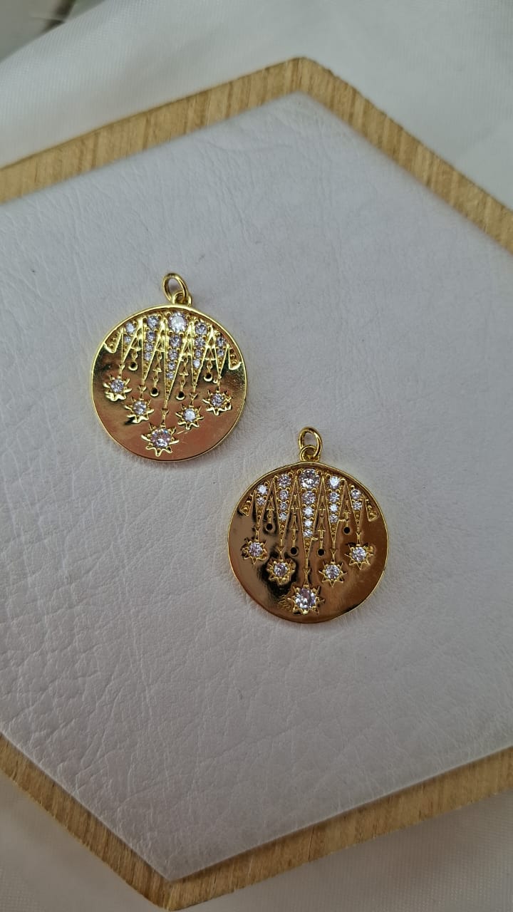 DIJE TIPO PLACA CASTILO DIAMANTE