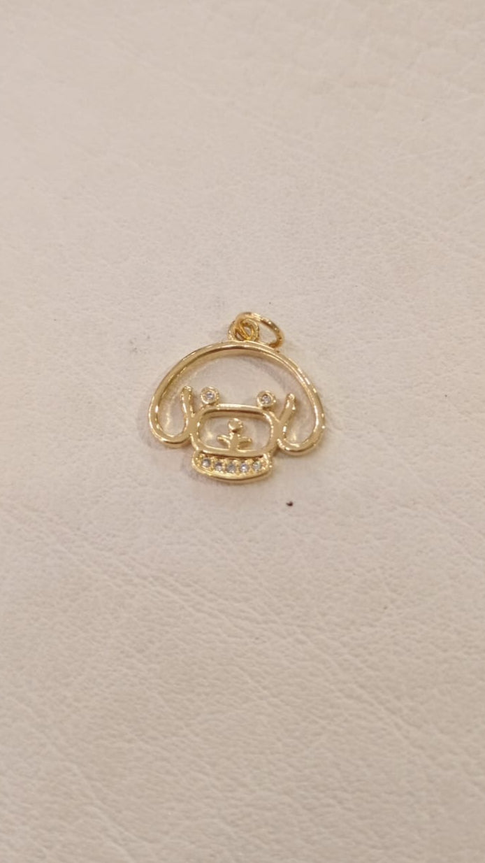 DIJE CARA DE PERRO CON CINCO CIRCONES