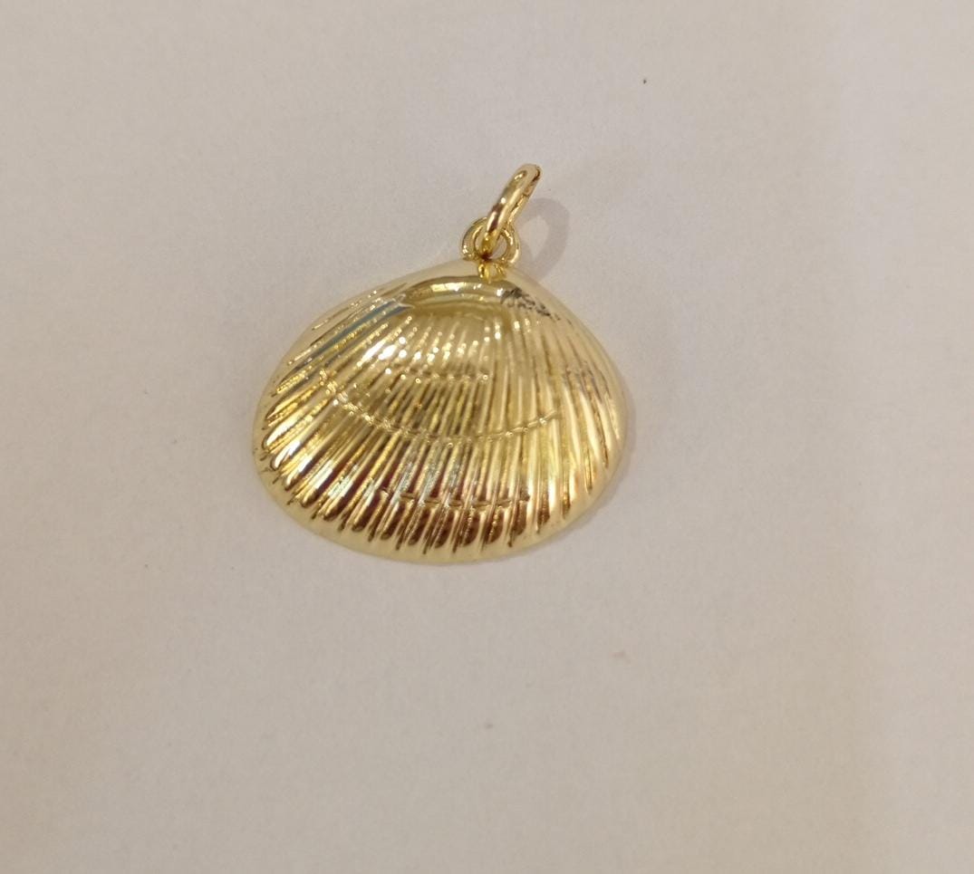 DIJE DE RODIO CONCHA DORADO