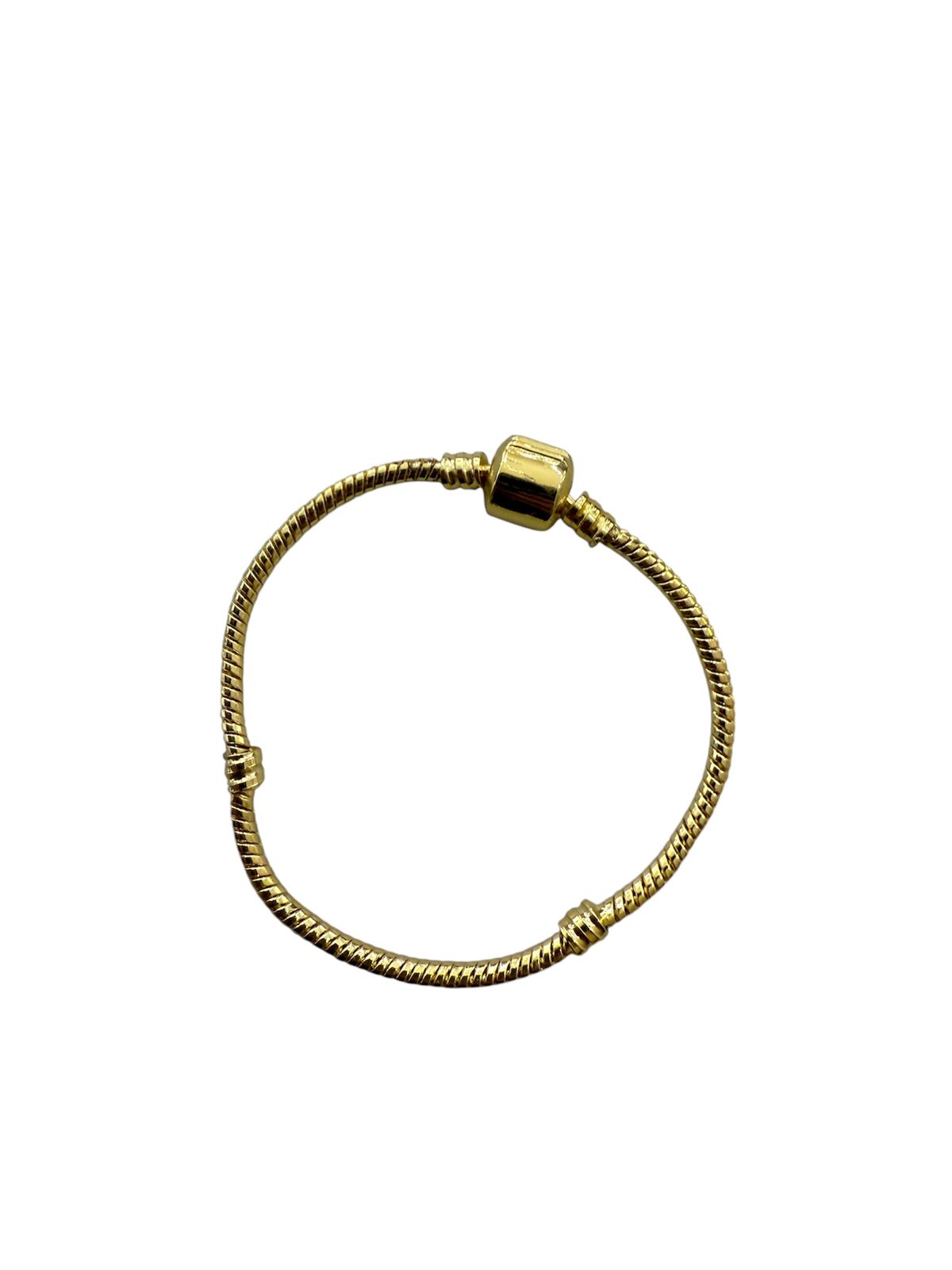 Pulseras chicas doradas tipo pandora