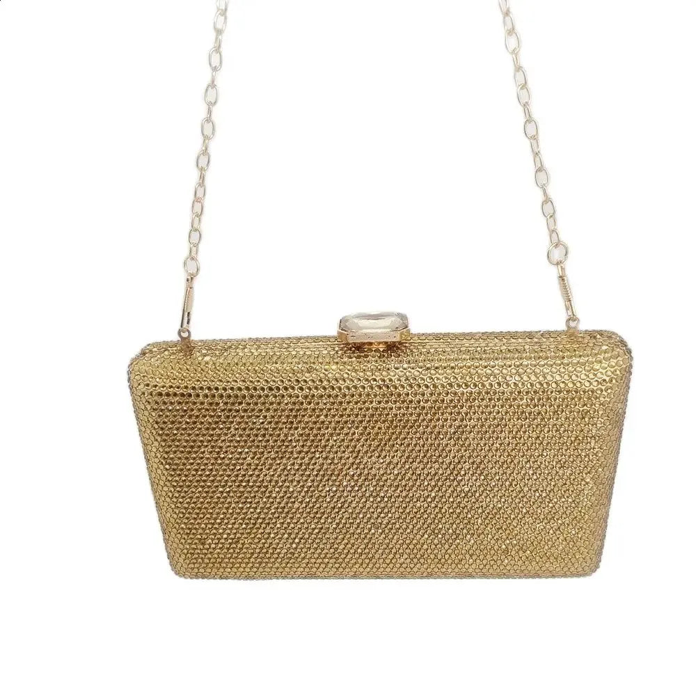 Cartera Dorada Rectangular