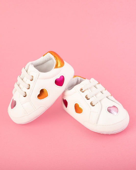 Zapatito hearts orange