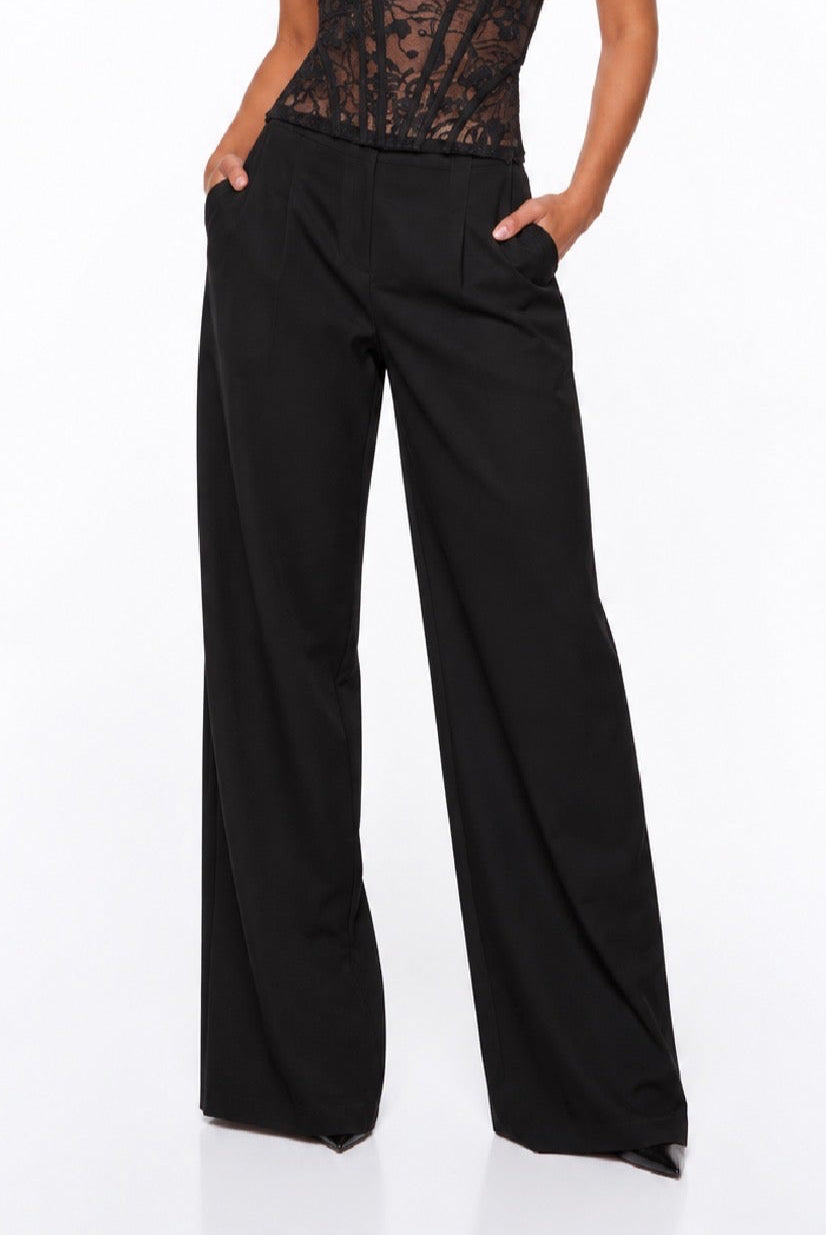 Brenda Lace Pant - Black