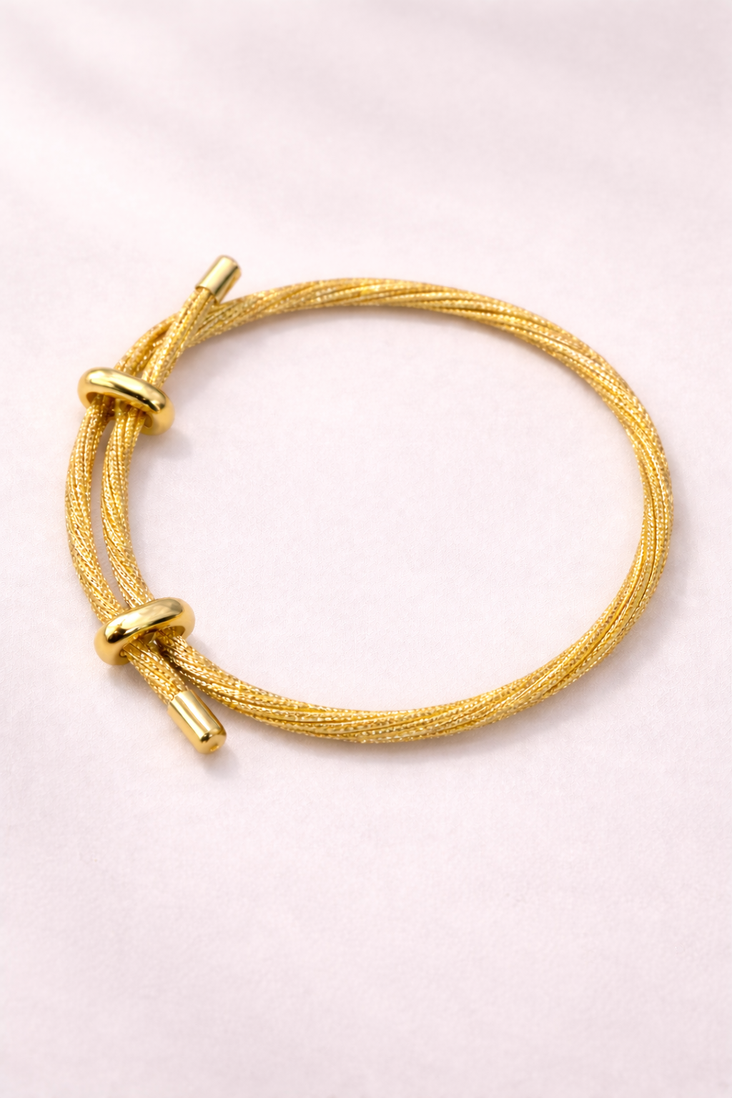 Pulsera ajustable hilos metálicos