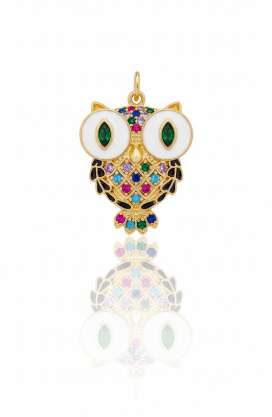 DIJE BUHO DE COLORES OJOS GRANDES