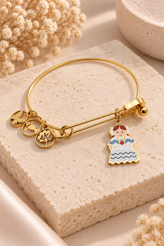 LA POLLERA PULSERA DORADA