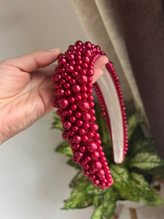 Diademas estilo barroco con perlas 04003