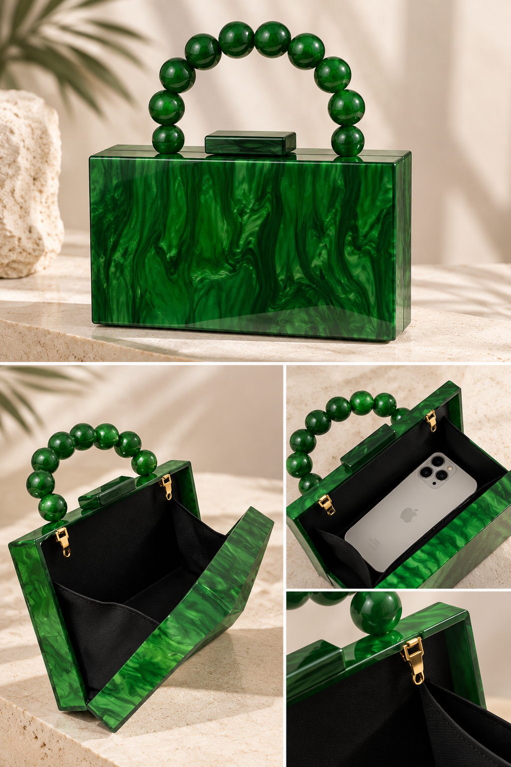 Clutch Esmeralda Perla