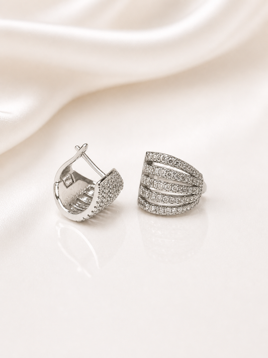 Aretes Multigarras Silver  AR-007