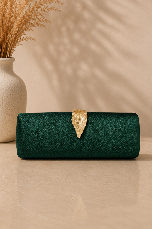 CLUTCH GOLDEN LEAF COLLECTION GREEN