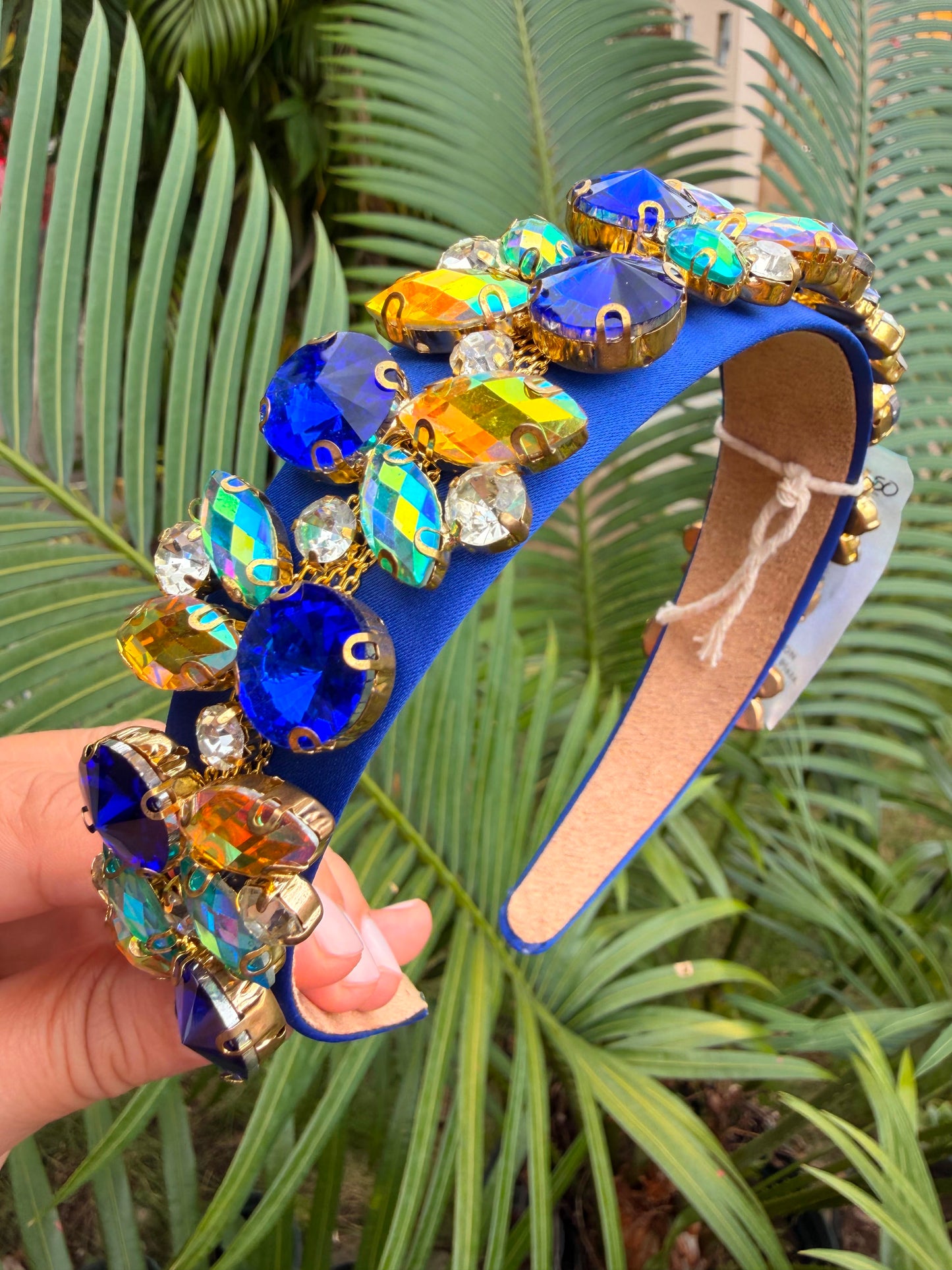 Diadema Azul con Detalles