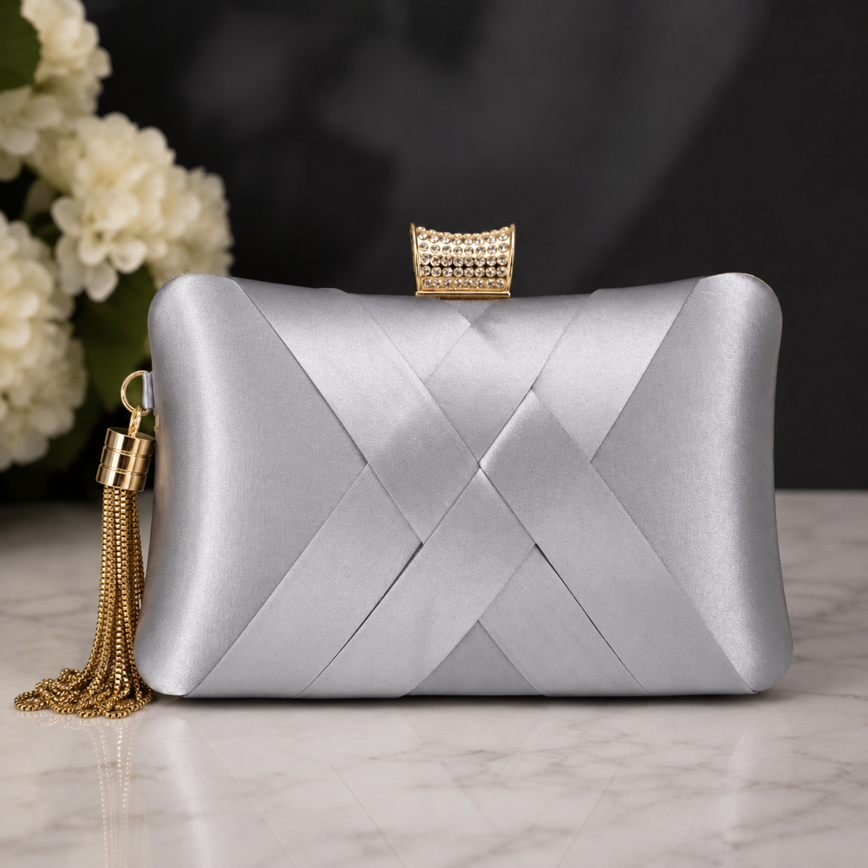 Clutch Luna Plata