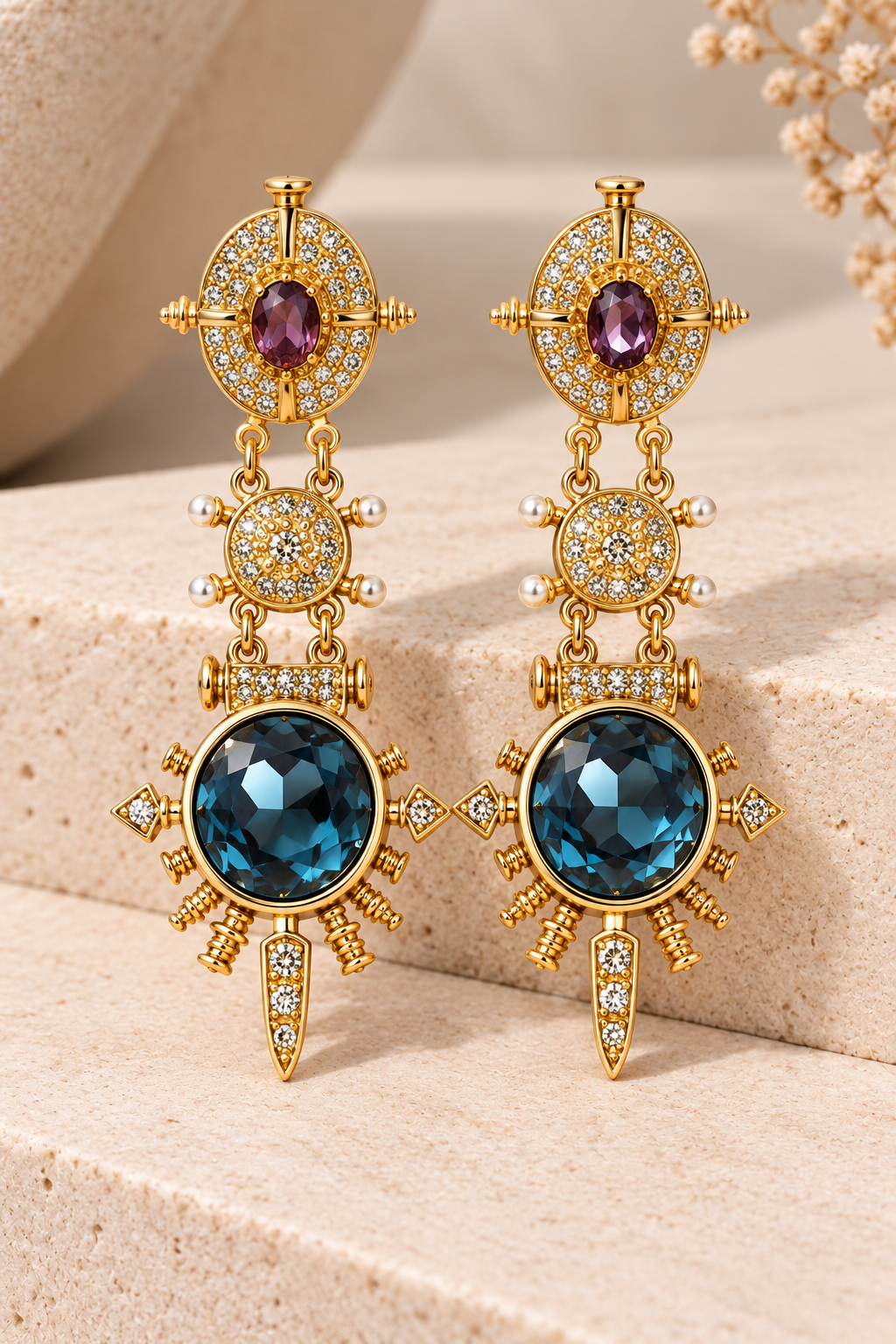 Aretes Imperial Azul