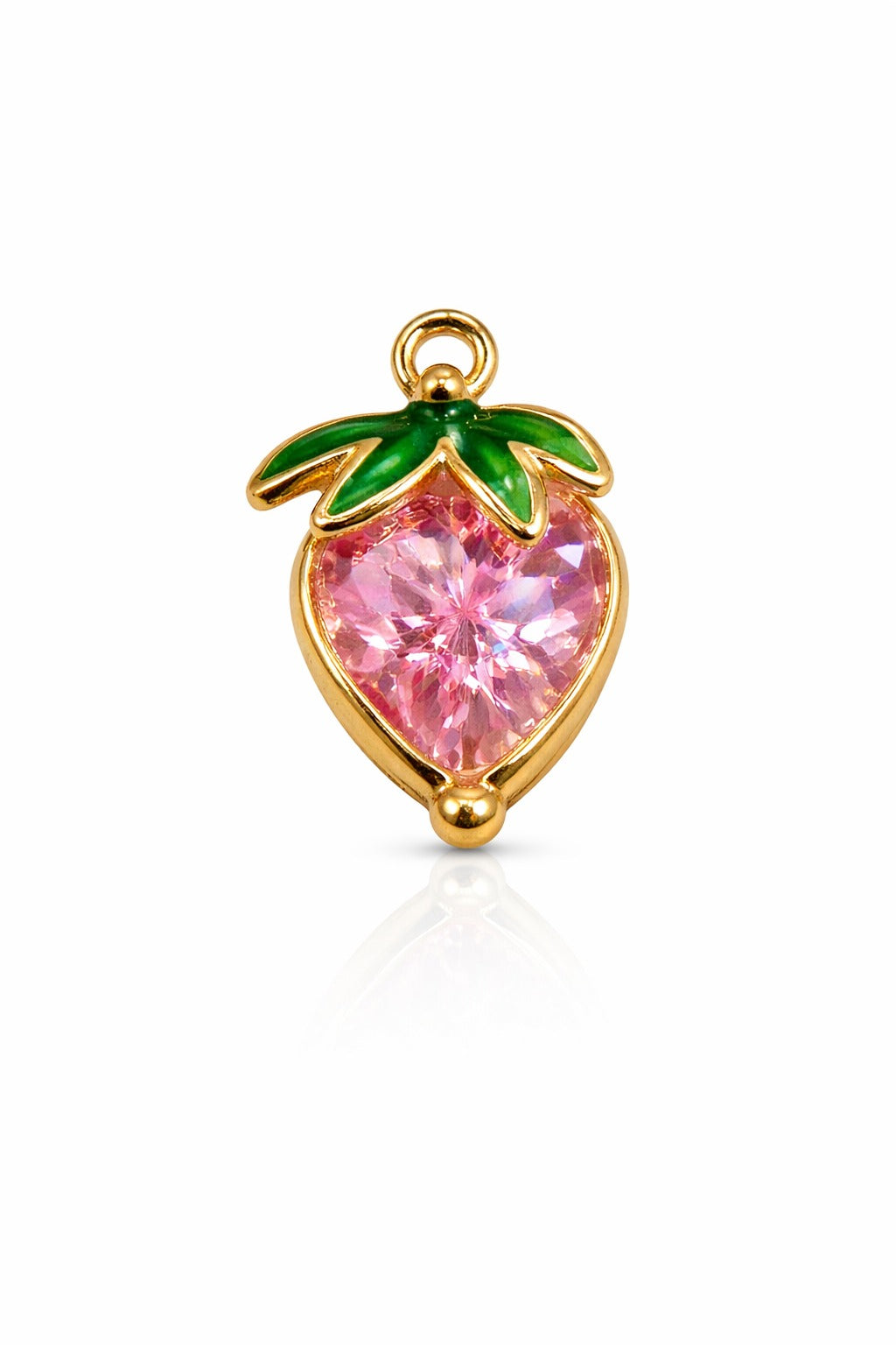 DIJE FRESA DE CRISTAL FORMA DE CORAZON ATRAS