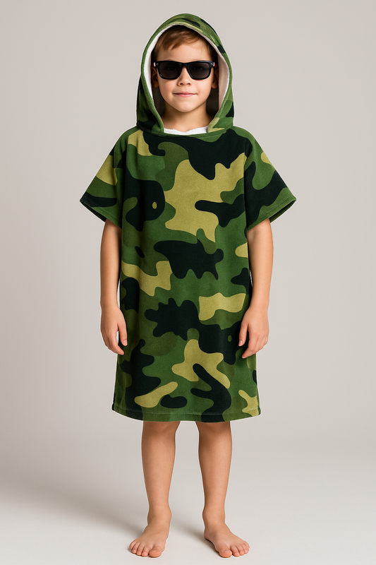 Poncho Microfibra (2-7 años) Militar