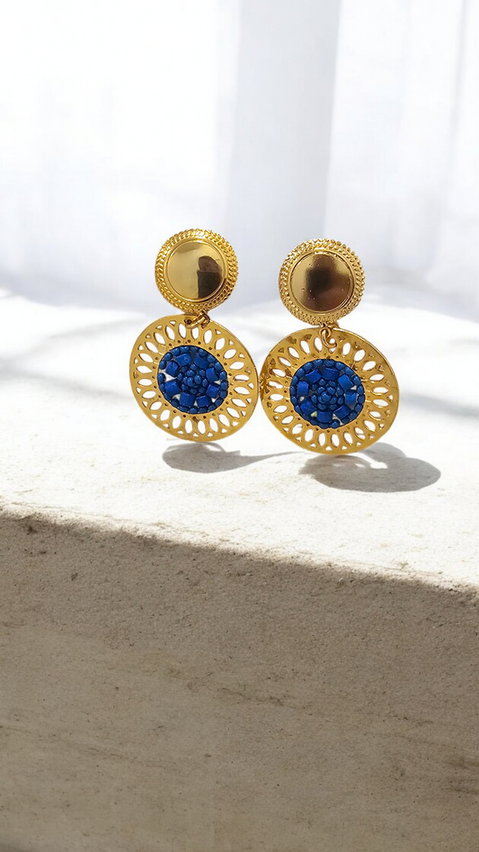 ARGOLLAS BAÑO DE ORO DE 24K MJ73