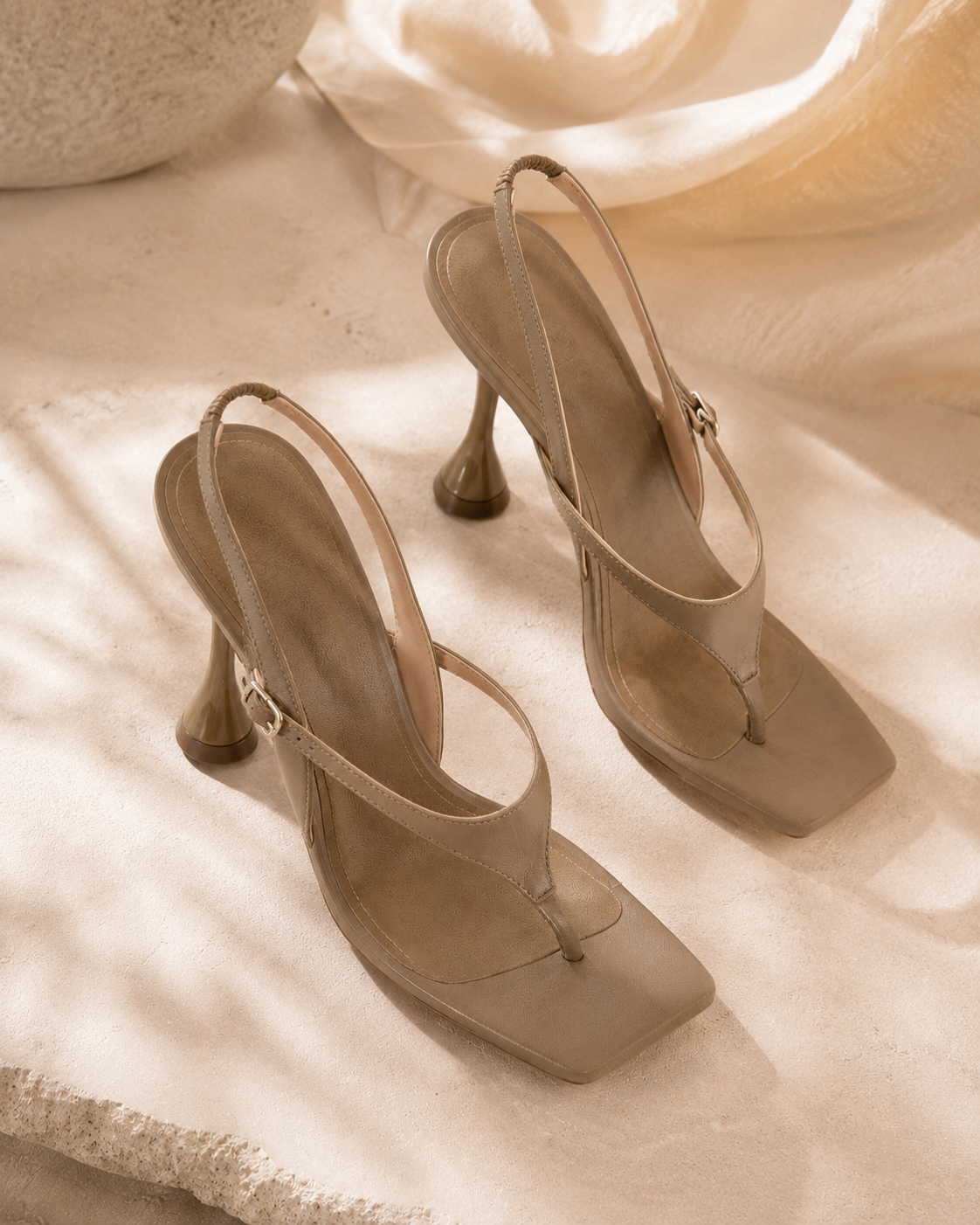 Tacones Camel