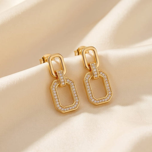 Argollas baño de oro