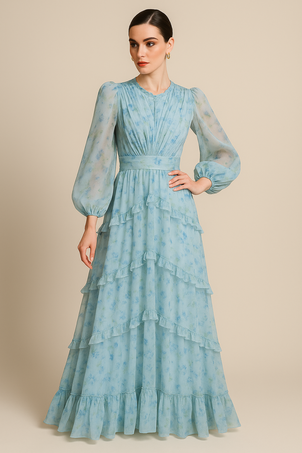Alquiler Vestido Blue Garden
