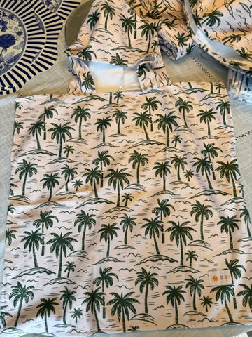 Poncho Adultos Palmeras Verdes