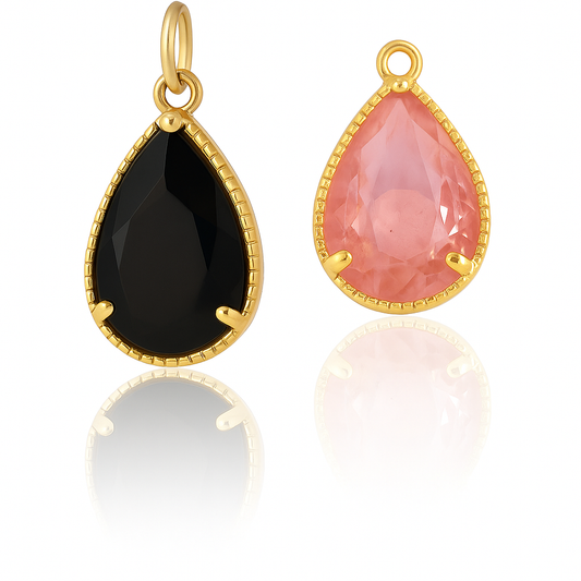 DIJE CRISTAL EN FORMA DE LAGRIMA