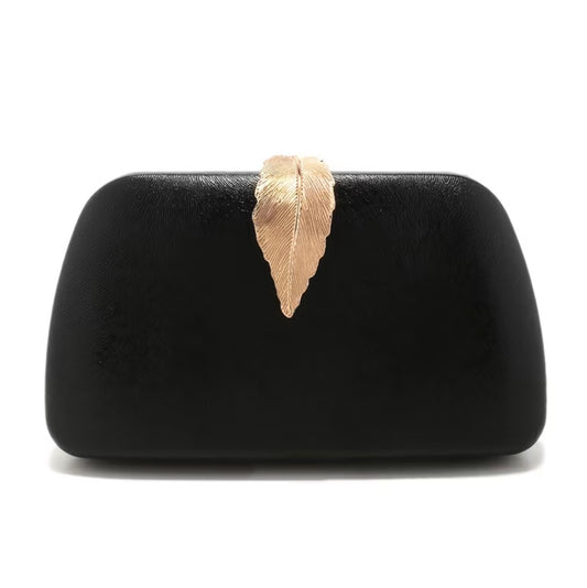 CLUTCH GOLDEN LEAF COLLECTION NEGRO