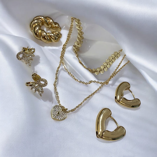 Kit Promo 3 aretes +1 collar accesorios variados