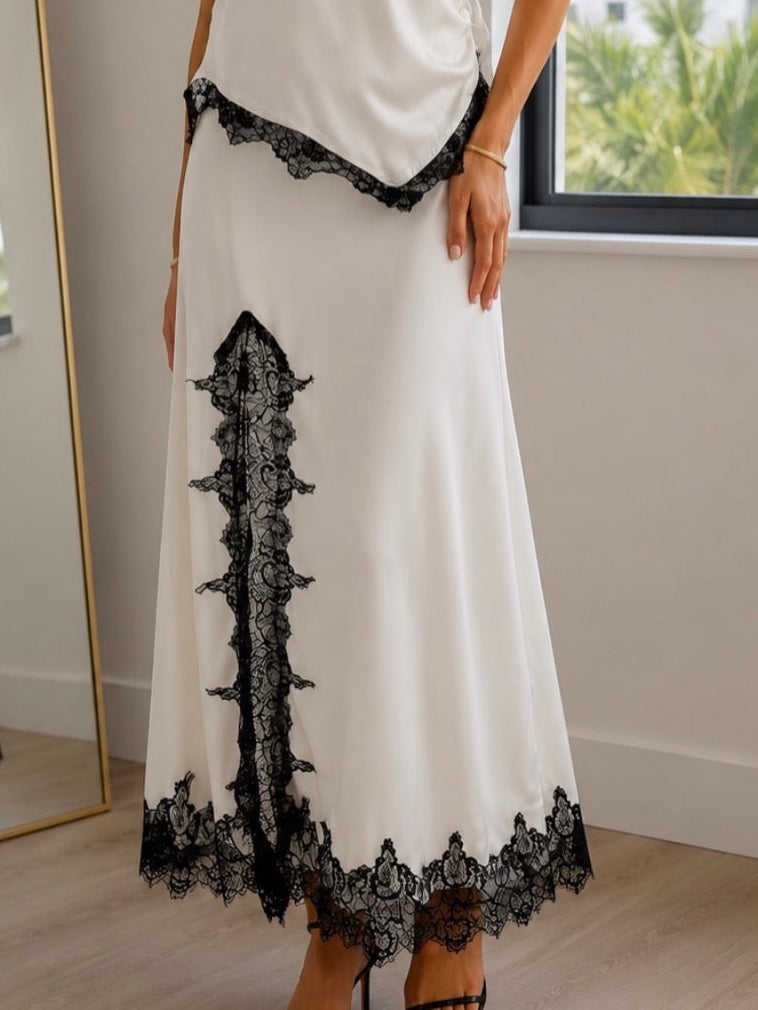 Falda Satin B/W