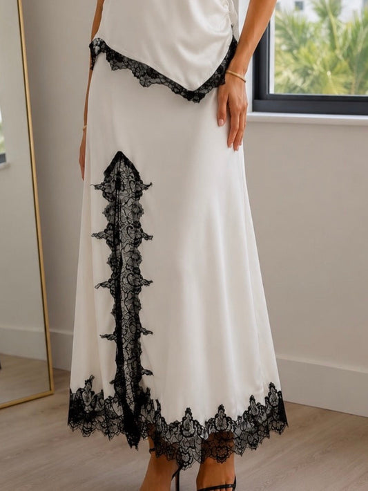 Falda Satin B/W