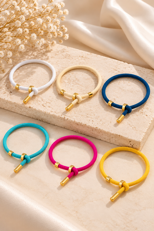 PULSERA TELA COLORES VARIOS