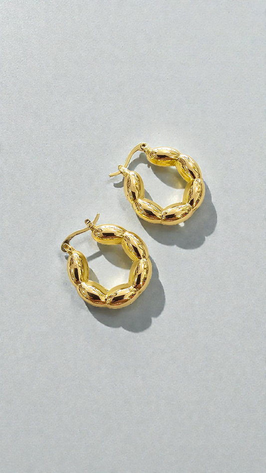 Argollas baño de oro MJ113