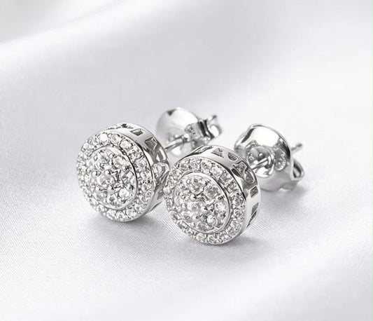 Studs Brillantes/acero inoxidable chapado en Oro 18K