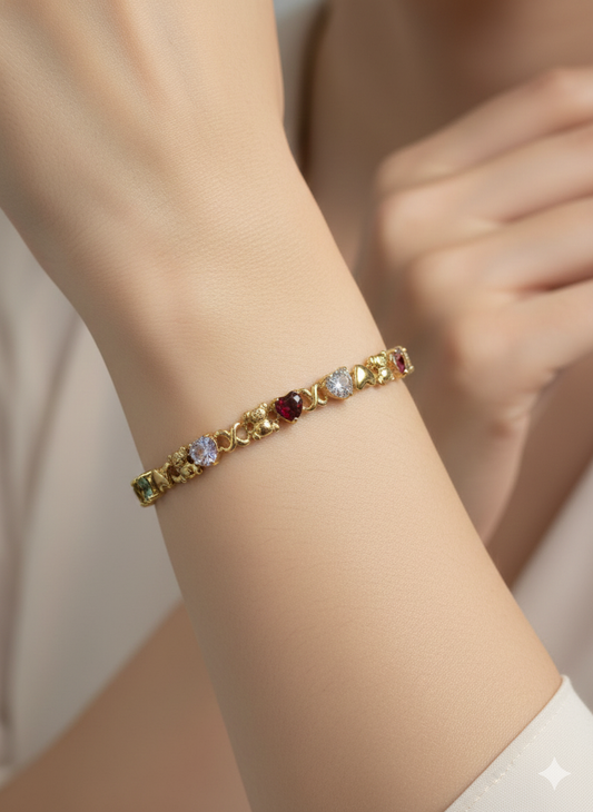 BRAZALETE CORAZON Y OSITO