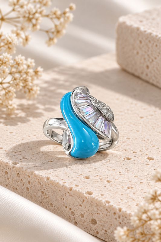 Anillo turquesa de plata MJ192