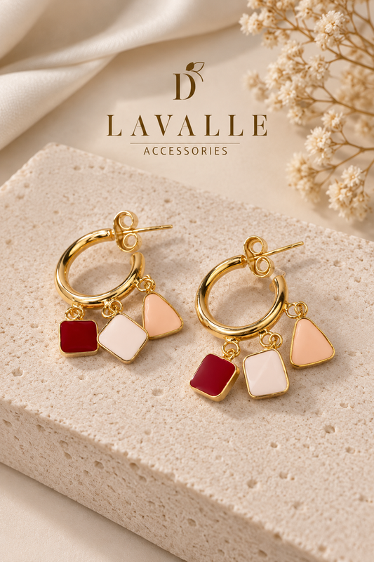 Aretes argollas en bronce